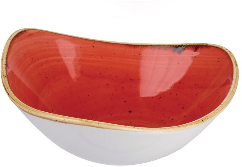  Churchill Stonecast Dreieckige Sch&uuml;ssel, Beerenrot, 235 mm (12 St&uuml;ck) 