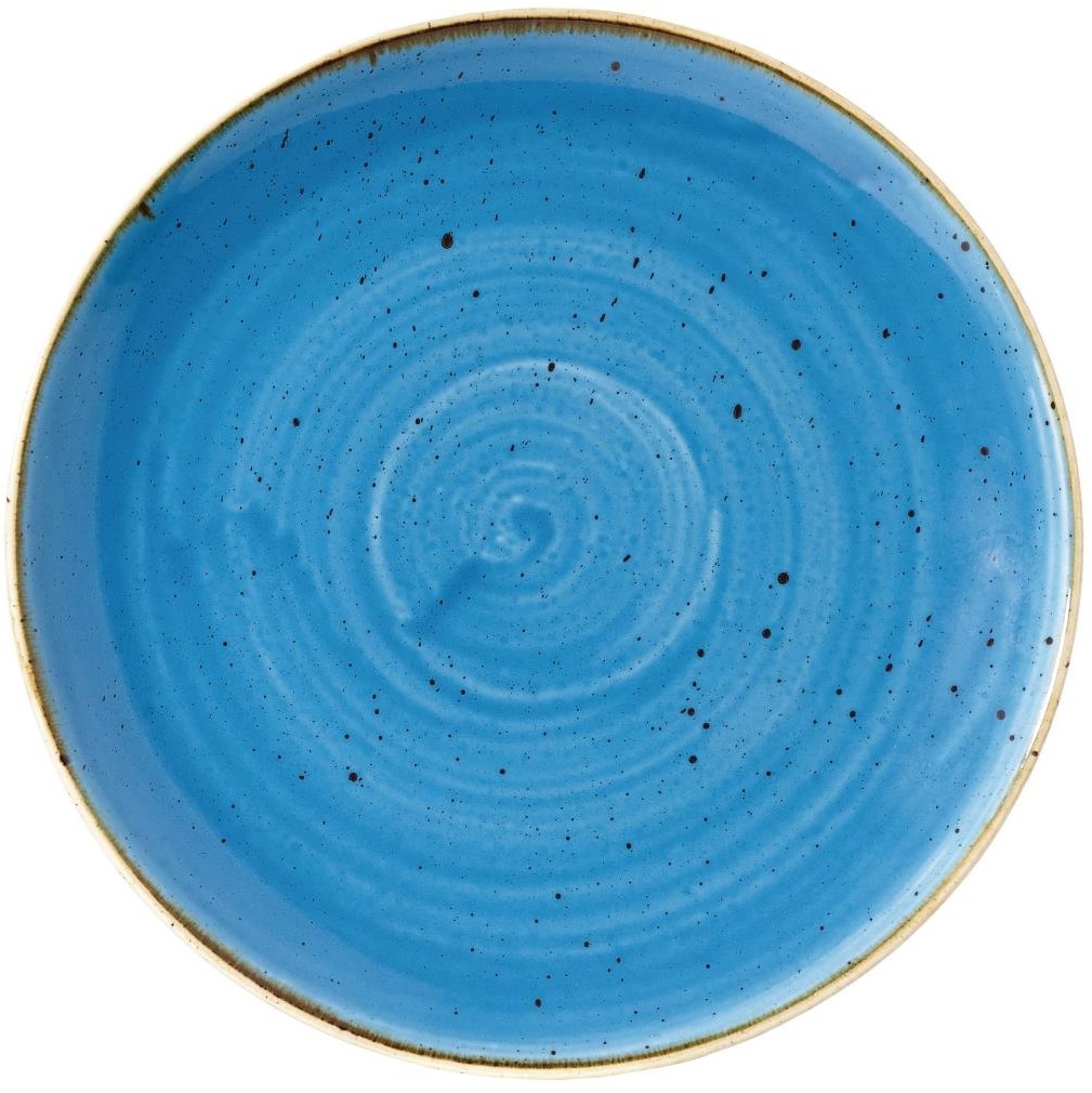  Churchill Stonecast, runder Coupe-Teller, Kornblumenblau, 217 mm, (12 St&uuml;ck) 