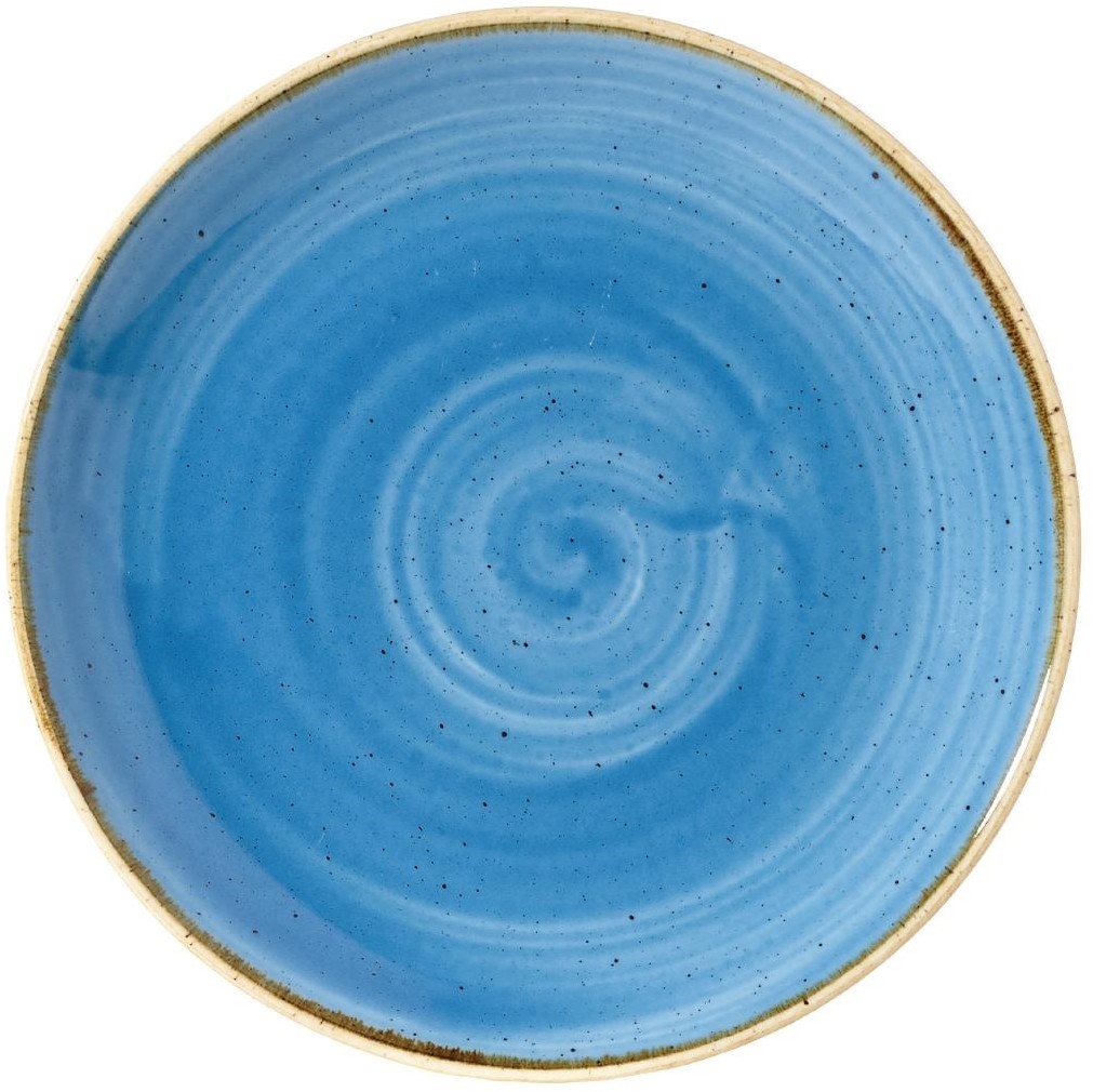  Churchill Stonecast, runder Coupe-Teller, Kornblumenblau, 165 mm, (12 St&uuml;ck) 