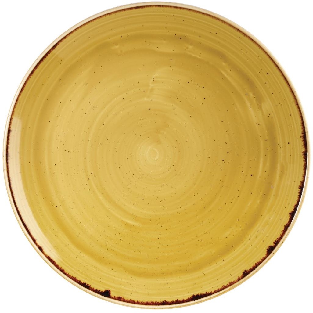  Churchill Stonecast, runder Coupe-Teller, Senfkorngelb, 288 mm, (12 St&uuml;ck) 