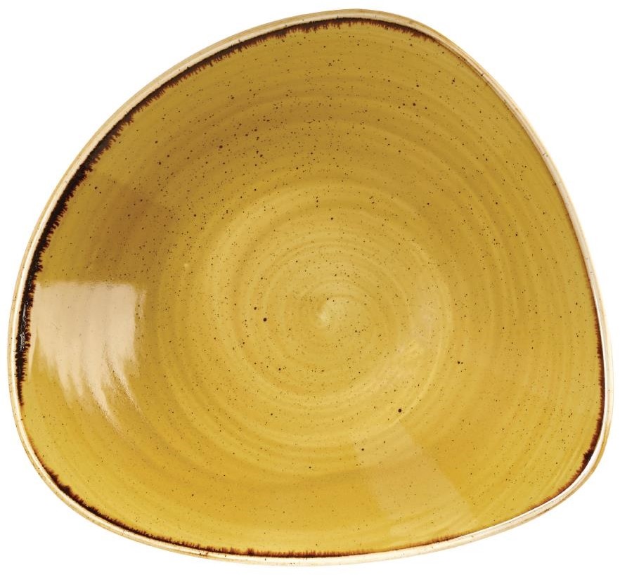  Churchill Stonecast Dreieckige Sch&uuml;ssel, Senfkorngelb, 229 mm, (12 St&uuml;ck) 