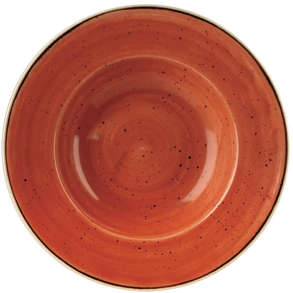  Churchill Stonecast, runde Sch&uuml;ssel mit breitem Rand, Spiced Orange, 277 mm, (12 St&uuml;ck) 