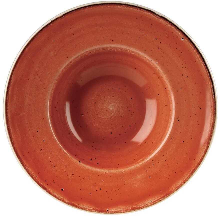  Churchill Stonecast, runde Sch&uuml;ssel mit breitem Rand, Spiced Orange, 239 mm, (12 St&uuml;ck) 