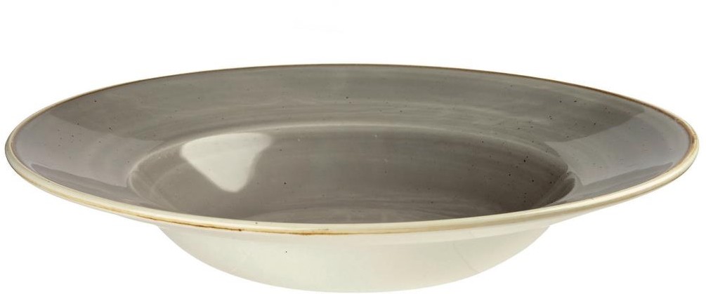  Churchill Stonecast, runde Sch&uuml;ssel mit breitem Rand, Pfefferkorngrau, 277 mm, (12 St&uuml;ck) 