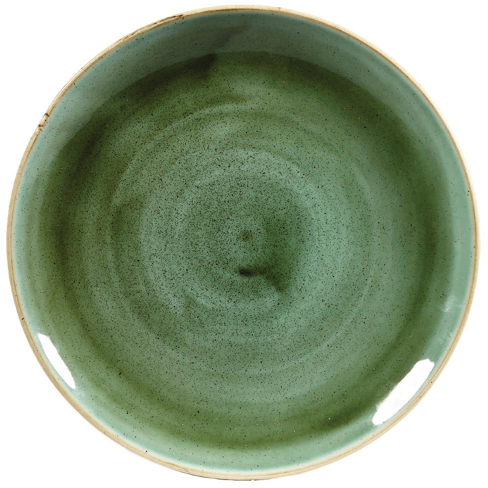  Churchill Stonecast, runde Coupe-Teller, Samphire-Gr&uuml;n, 217 mm, (12 St&uuml;ck) 