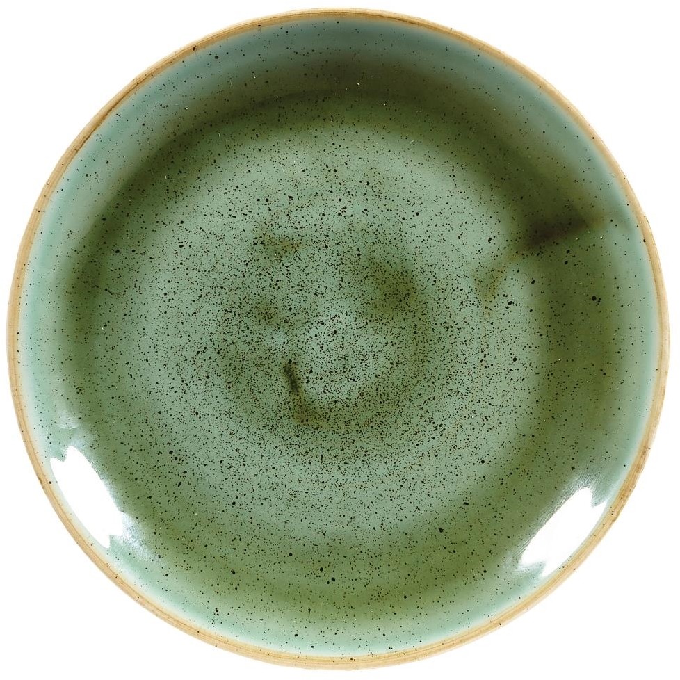  Churchill Stonecast, runde Coupe-Teller, Samphire-Gr&uuml;n, 165 mm, (12 St&uuml;ck) 