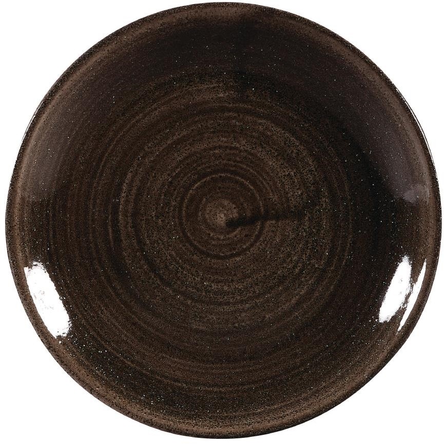 Churchill Stonecast Patina Coupe Teller Schwarz 165mm (12 St&uuml;ck) 
