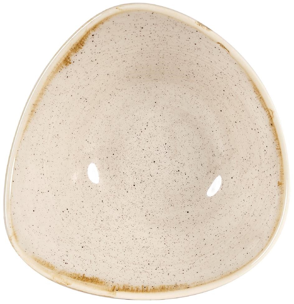  Churchill Stonecast Dreieckige Schalen, Muskatcreme, 185 mm (12 St&uuml;ck) 