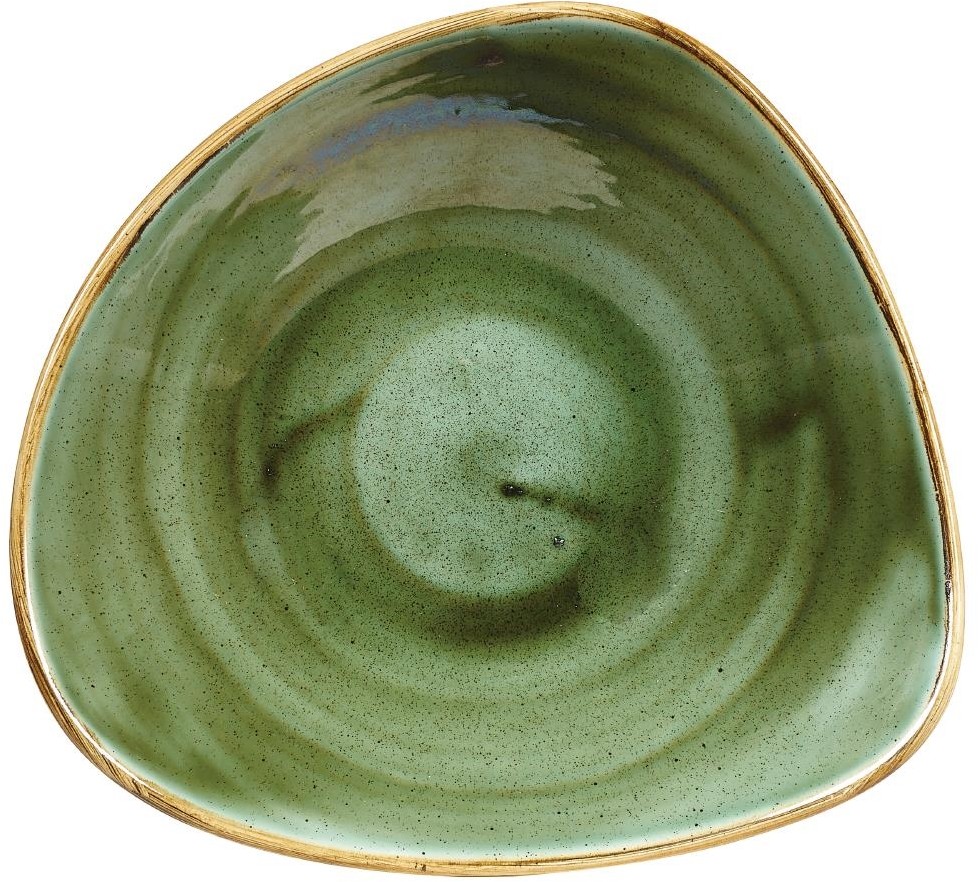  Churchill Stonecast, dreieckige Schalen, Samphire-Gr&uuml;n, 235 mm, (12 St&uuml;ck) 