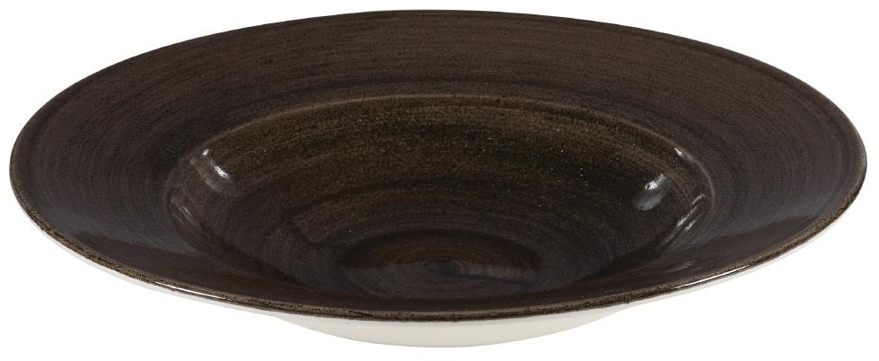  Churchill Stonecast Patina Profil Weit Rand Schuesseln Eisen Schwarz 280mm (12 St&uuml;ck) 