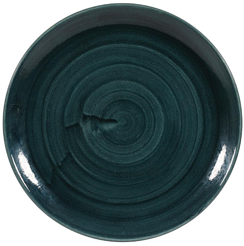  Churchill Stonecast Patina Coupe-Teller, rustikales Blaugr&uuml;n, 288 mm, (12 St&uuml;ck) 