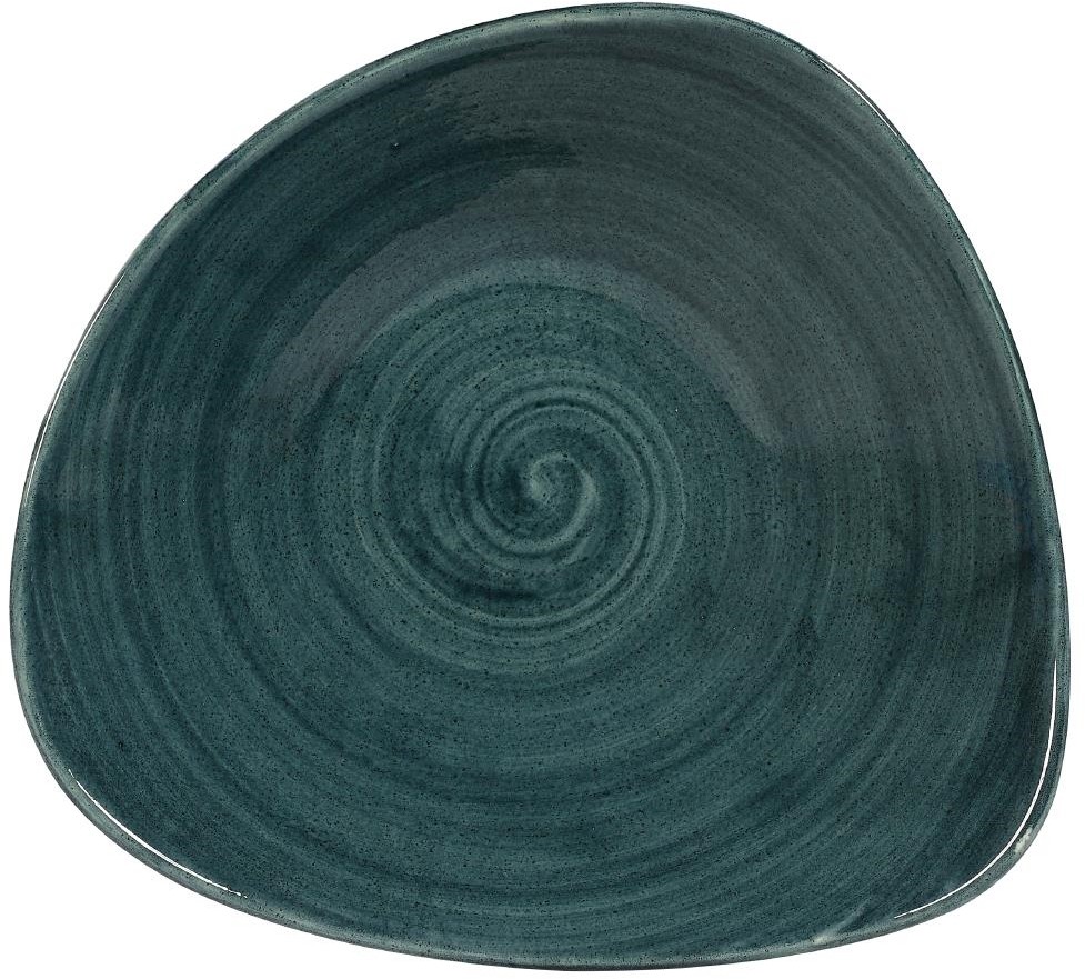  Churchill Stonecast Patina Dreieckige Schalen, Rustikales Blaugr&uuml;n, 21 oz, 235 mm (12 St&uuml;ck) 