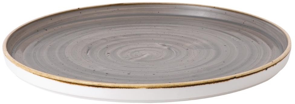  Churchill Stonecast Peppercorn Grauer Teller mit W&auml;nden 10 3/4 Zoll (Box 6) 