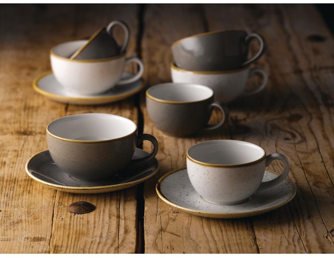  Churchill Stonecast Barley White Cappuccinotasse, 170 ml, (12 St&uuml;ck) 