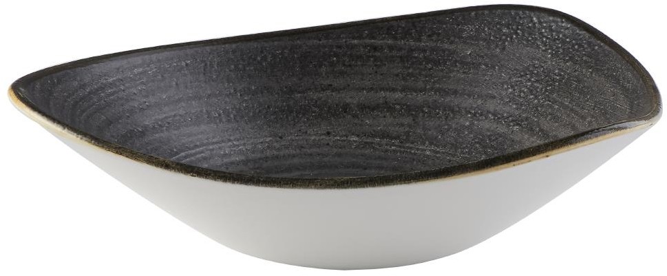  Churchill Stonecast Raw Lotus Schalen, Schwarz, 229 mm, (12 St&uuml;ck) 