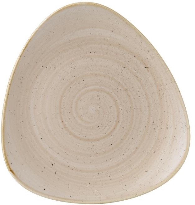  Churchill Stonecast Dreieckiger Teller, Muskatcreme, 229 mm, (12 St&uuml;ck) 