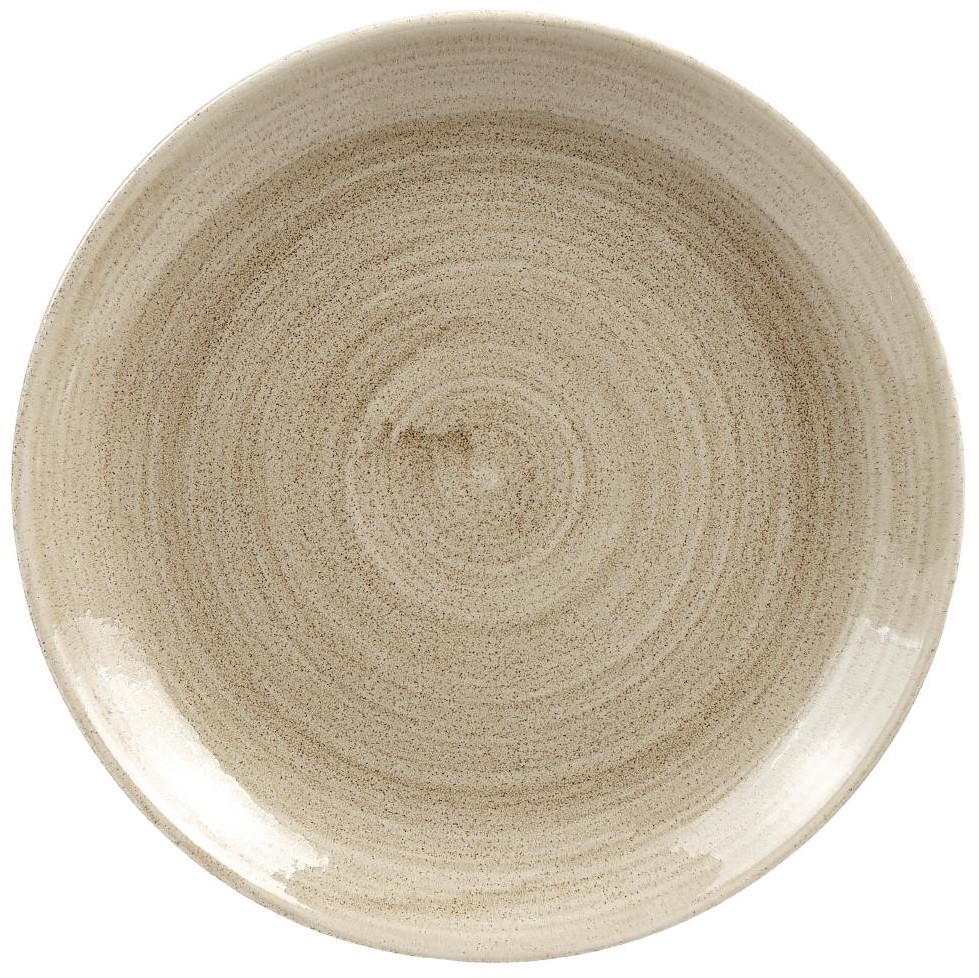  Churchill Stonecast Patina Antike Coup&eacute;-Teller, Taupe, 217 mm, (12 St&uuml;ck) 