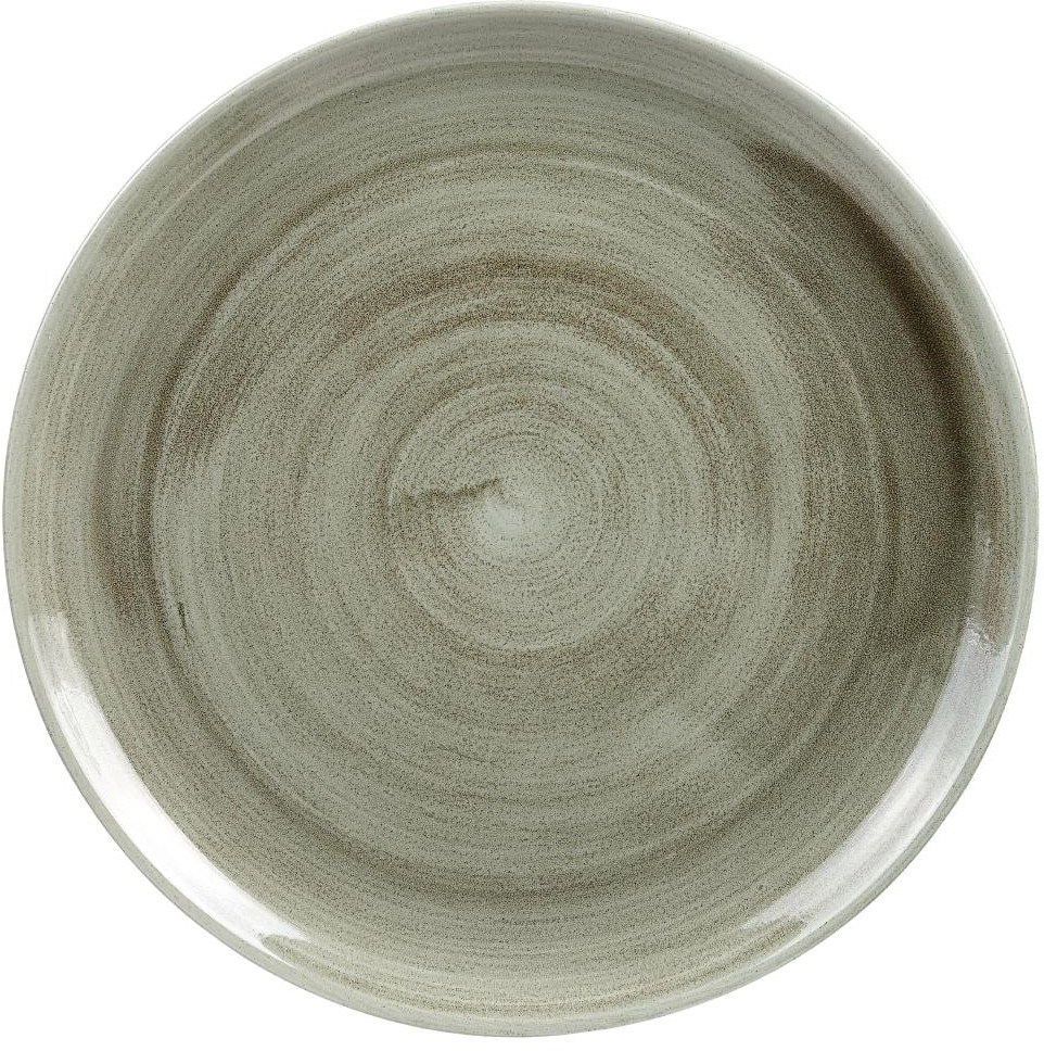  Churchill Stonecast Patina Antike, runde Coupe-Teller, Gr&uuml;n, 288 mm (12 St&uuml;ck) 