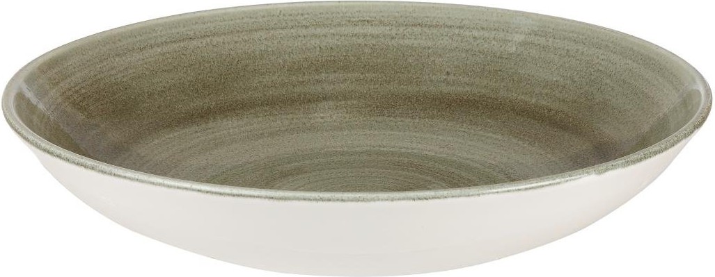  Churchill Stonecast Patina Antike runde Coupe-Sch&uuml;sseln, Gr&uuml;n, 182 mm 