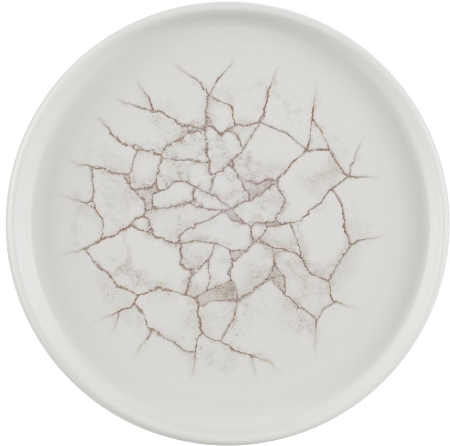  Churchill Studio Prints Kintsugi-Teller mit Achatw&auml;nden, Grau, 220 mm (6 St&uuml;ck) 