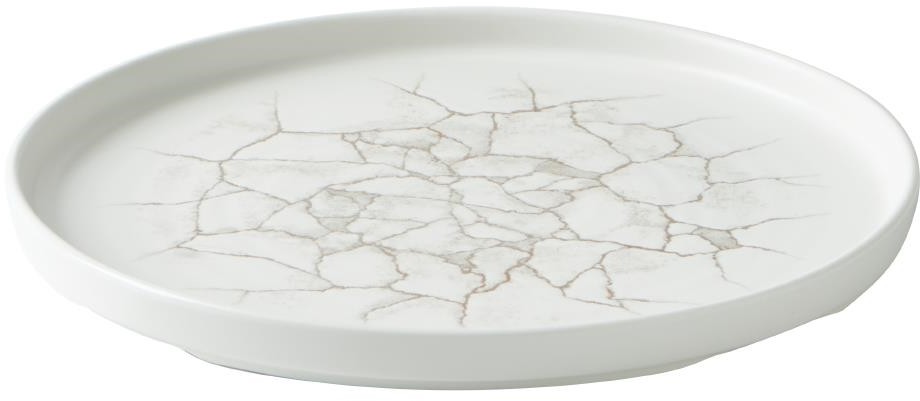  Churchill Studio Prints Kintsugi-Teller mit Achatw&auml;nden, Grau, 260 mm (6 St&uuml;ck) 