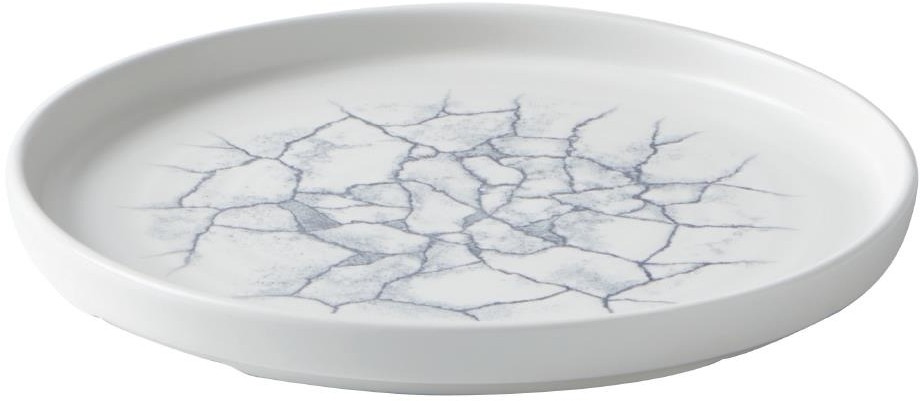  Churchill Studio Prints Kintsugi-Teller mit Perlenw&auml;nden, Grau, 220 mm (6 St&uuml;ck) 