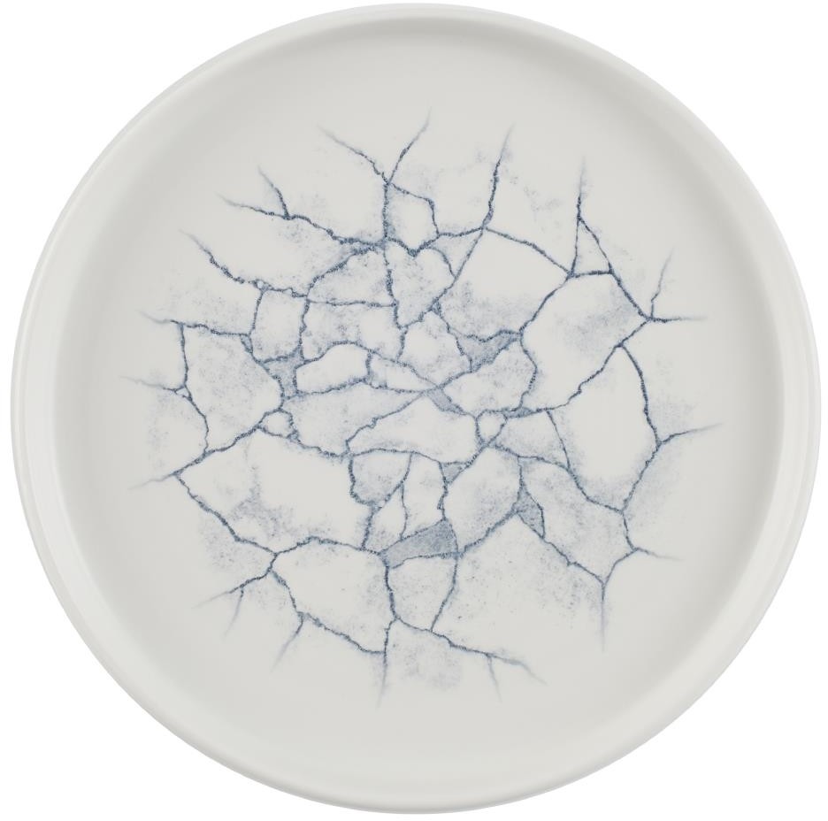  Churchill Studio Prints Kintsugi-Teller mit Perlenw&auml;nden, Grau, 220 mm (6 St&uuml;ck) 