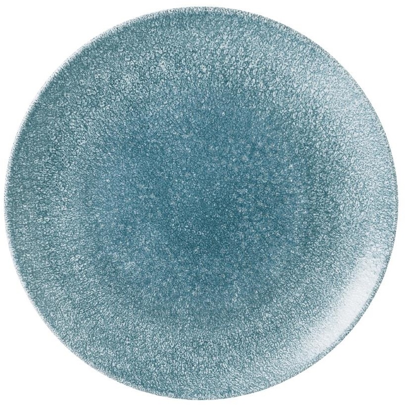  Churchill Studio Prints Raku Gro&szlig;er runder Coupe-Teller, Topasblau, 288 mm 