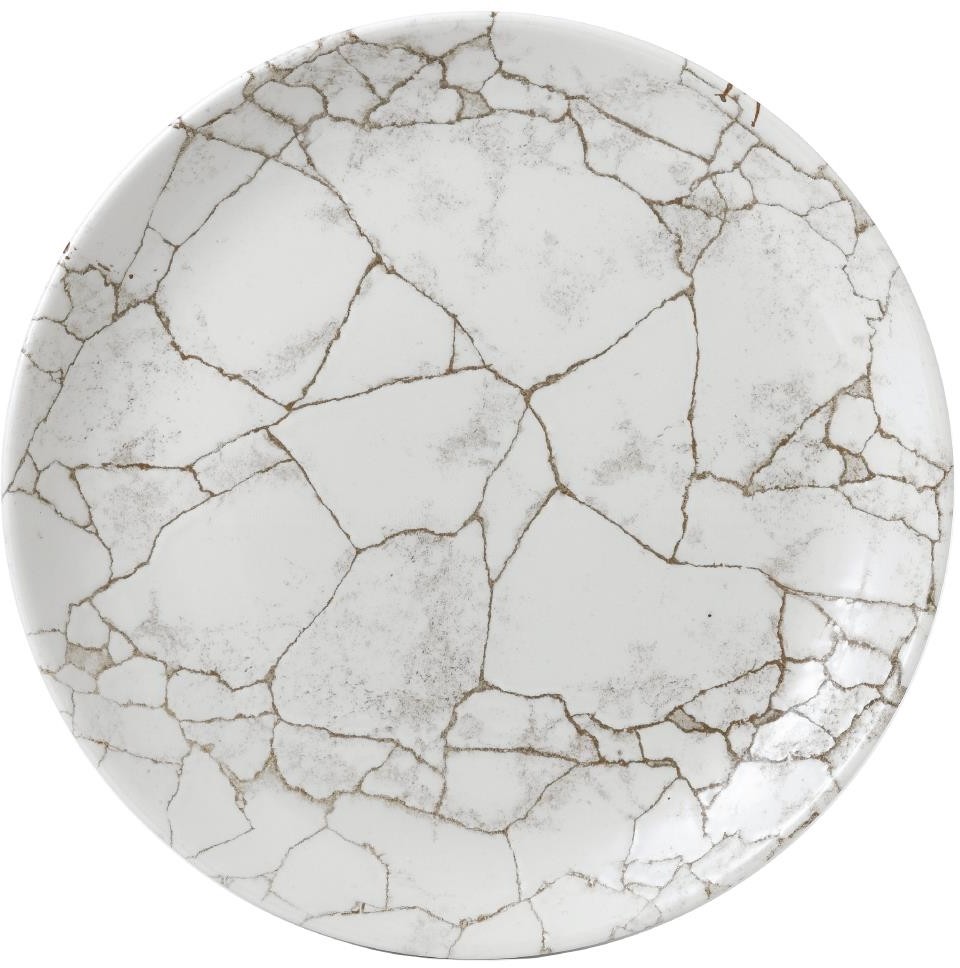  Churchill Studio Prints Kintsugi Achatgraue Coup&eacute;-Teller, 288 mm, (12 St&uuml;ck) 