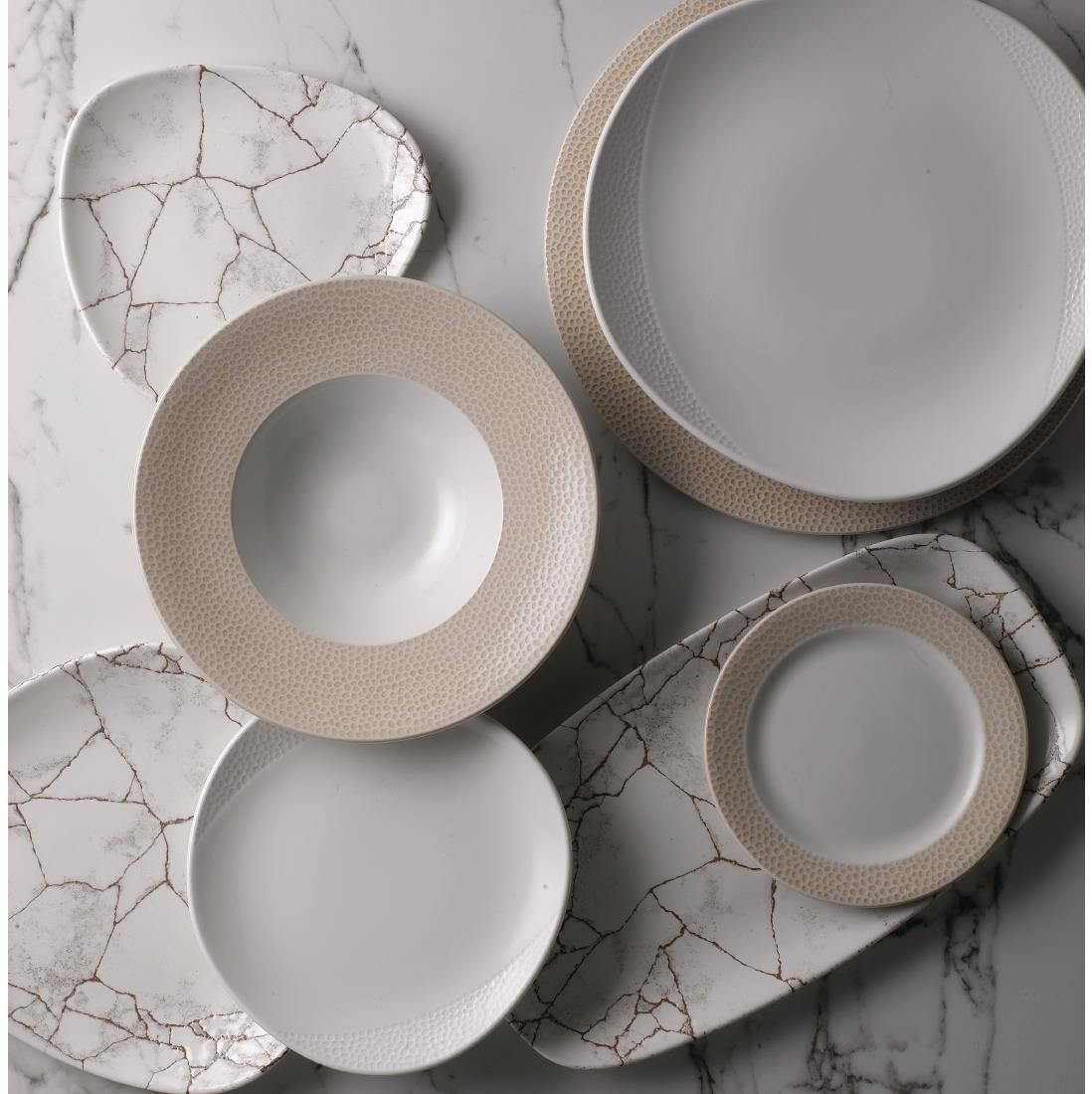  Churchill Studio Prints Kintsugi Achatgraue Lotusteller, 228 mm, (12 St&uuml;ck) 