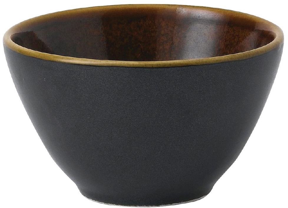 Churchill Super Vitrified Nourish Black Onyx Zweifarbige Kontur-Sch&uuml;sseln, tiefe Schalen, 227 ml, (12 St&uuml;ck) 