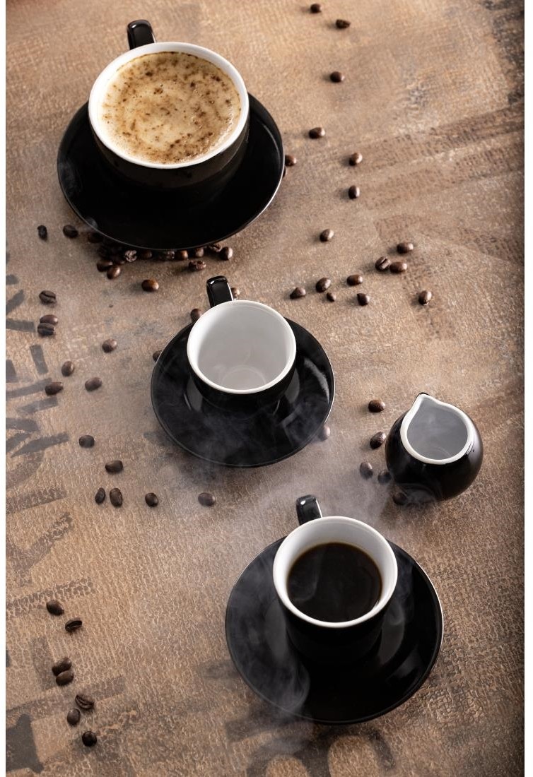  Olympia Cafe Espresso Untertasse Schwarz (12 St&uuml;ck) 