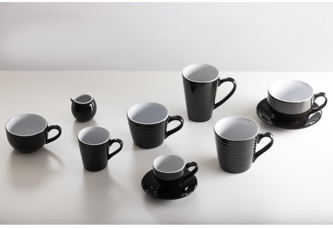  Olympia Cafe Espresso Untertasse Schwarz (12 St&uuml;ck) 