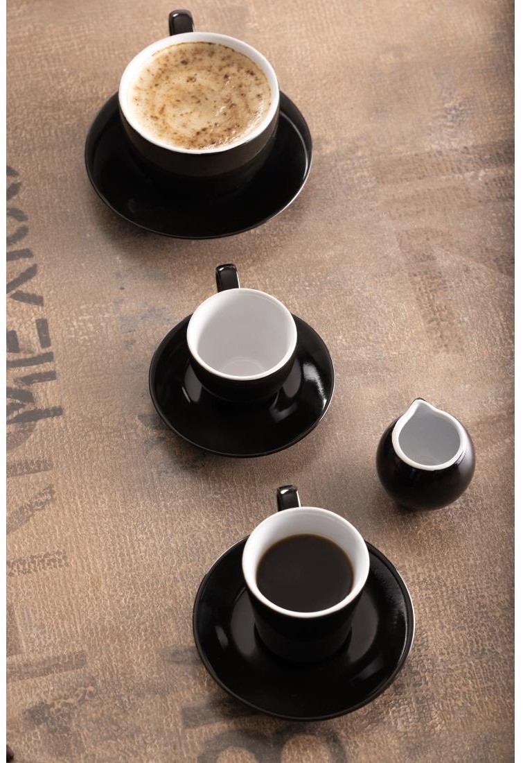  Olympia Cafe Espresso Untertasse Schwarz (12 St&uuml;ck) 