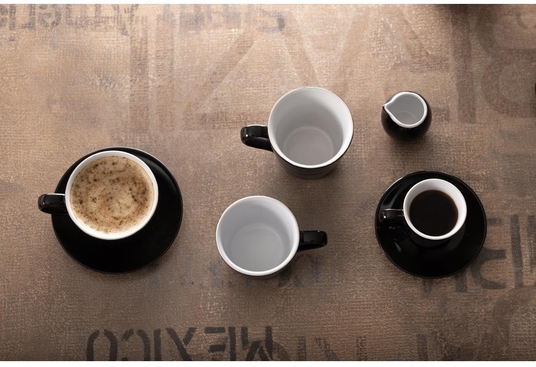  Olympia Cafe Latte Tasse Schwarz - 340ml (12 St&uuml;ck) 