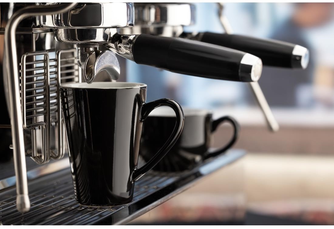  Olympia Cafe Latte Tasse Schwarz - 340ml (12 St&uuml;ck) 