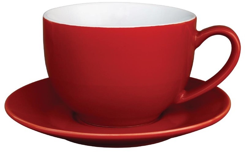  Olympia Cafe Cappuccinotassen rot 34cl 
