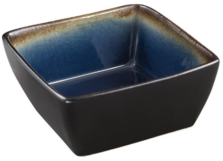  Olympia Nomi quadratische Tapasschalen blau-schwarz 11cm 