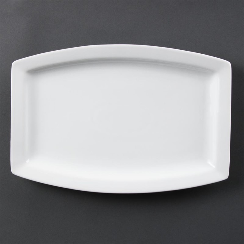  Olympia Whiteware rechteckige Teller 32 x 21cm 
