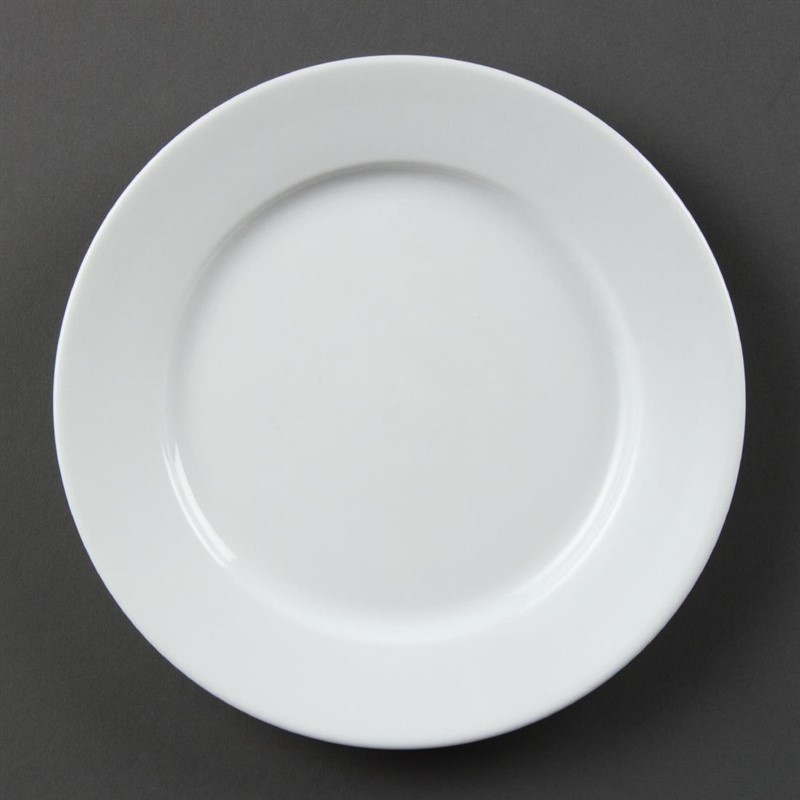  Olympia Whiteware Teller mit breitem Rand 20cm 