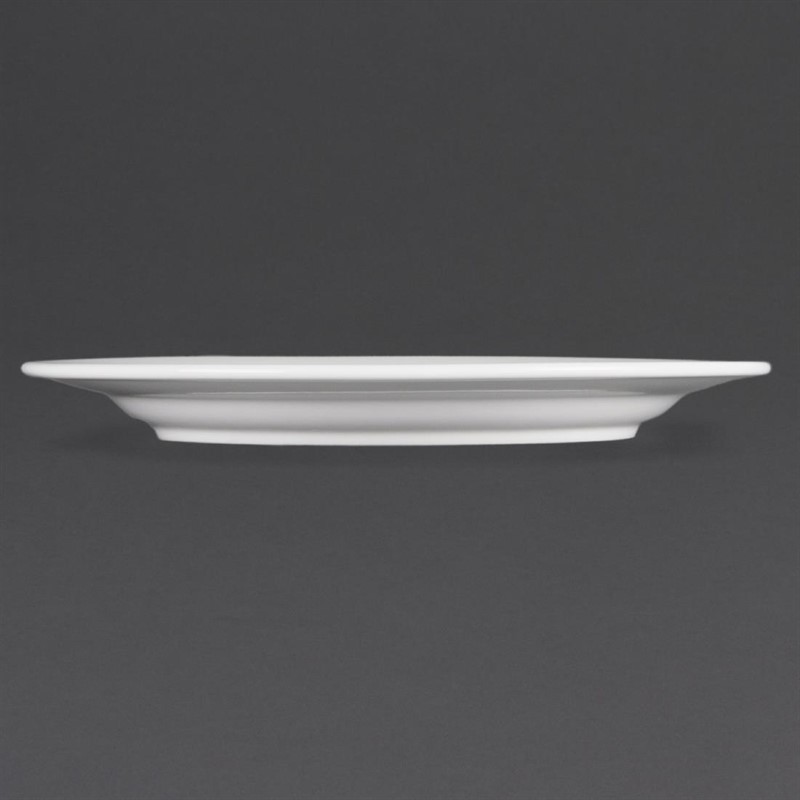  Olympia Whiteware Teller mit breitem Rand 28cm 