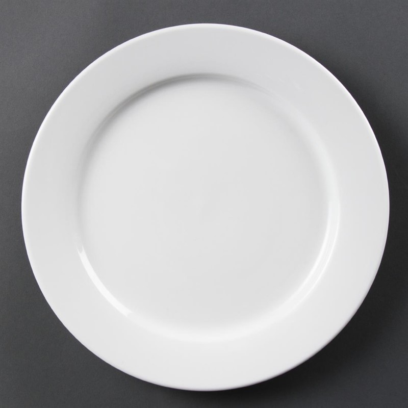  Olympia Whiteware Teller mit breitem Rand 28cm 