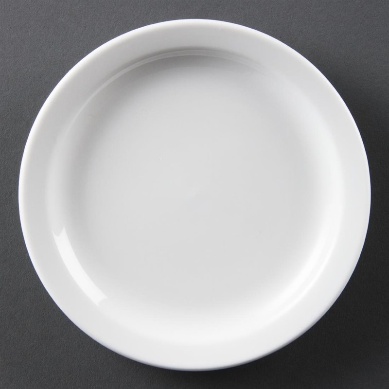  Olympia Whiteware Teller mit schmalem Rand 15cm 