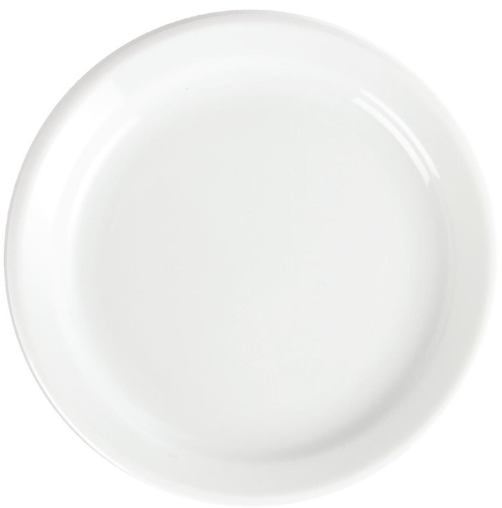 Olympia Whiteware Teller mit schmalem Rand 18cm 