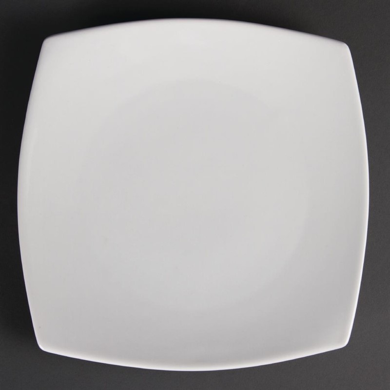  Olympia Whiteware abgerundete quadratische Teller 24cm 