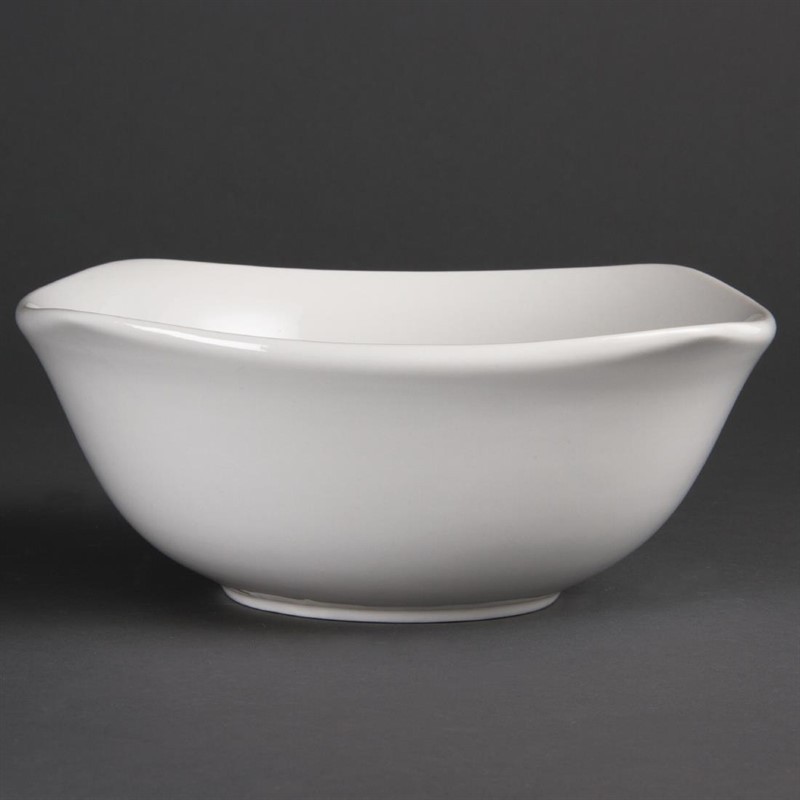  Olympia Whiteware abgerundete quadratische Schalen 22cm 