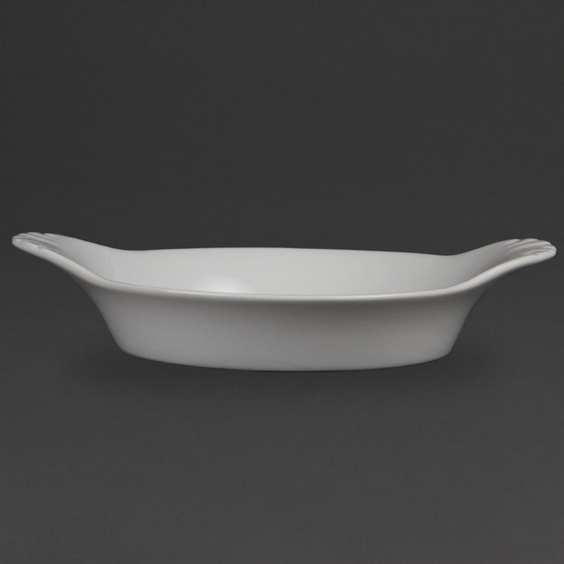  Olympia Whiteware runde Gratinschalen wei&szlig; 22 x 17,7cm 