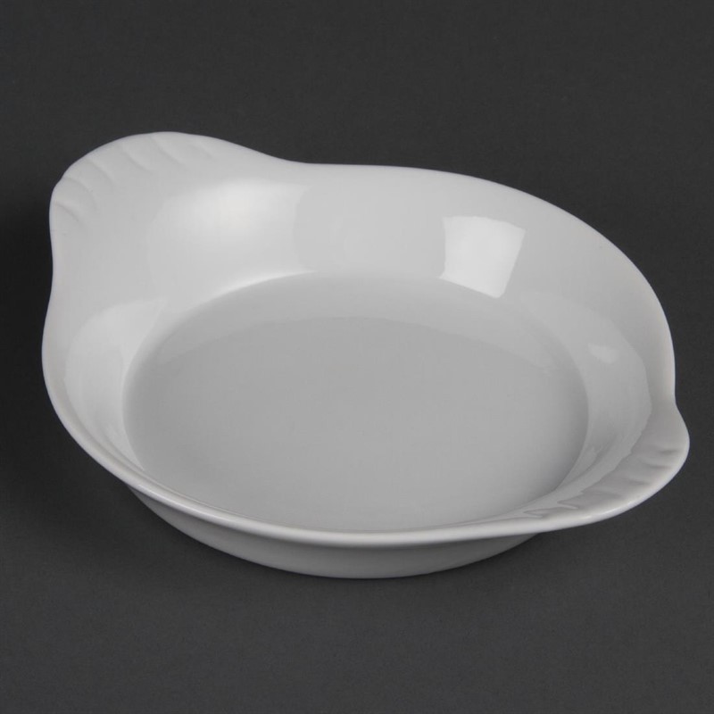  Olympia Whiteware runde Gratinschalen wei&szlig; 19,2 x 15,1cm 