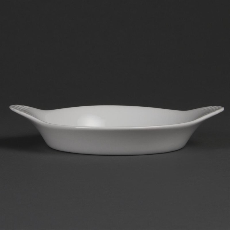  Olympia Whiteware runde Gratinschalen wei&szlig; 19,2 x 15,1cm 