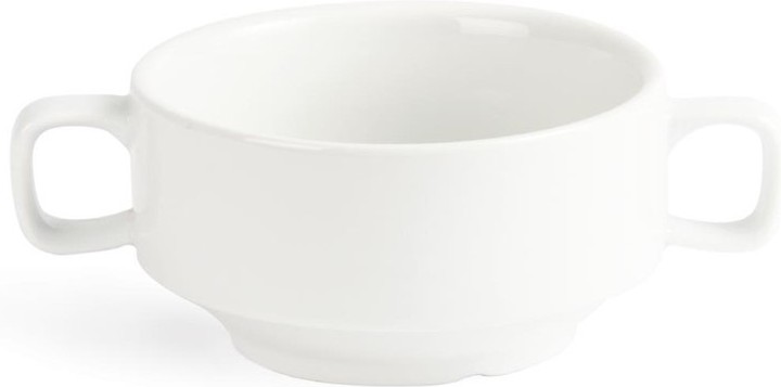  Olympia Whiteware Suppentassen mit Henkeln 40cl 